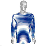 Тельняшка зим. х/б с начесом голубая р-ры с 44 по 60