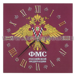 Часы настенные стеклянные ФМС РФ (28x28 см)