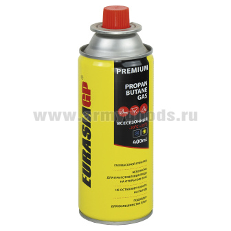 Газ всесезонный (для портативных газовых приборов) EURASIA GP (объем 400 мл)