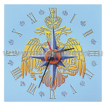 Часы настенные стеклянные МЧС (орел) (28x28 см)