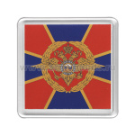 Магнит пластиковый Орел МВД на красно-синем кресте