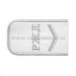 Погоны РЖД вышит. мет. серебр. белые («РЖД» 1 лычка)