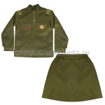 Костюм СА детский (гимнастерка дл. рукав + юбка) (р-ры 28-42)