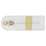 Погоны Полиции (ОВД) на белую рубашку (без канта), укомпл. мет. фурнитурой (ст. сержант) пластик