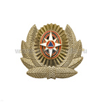 Кокарда мет. МЧС офиц. состав бол. зол.