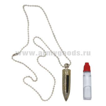 Огниво-вечная спичка Пуля на цепочке с бензином в тюбике