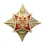 Значок мет. Герб РФ на звезде (лат.)