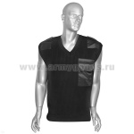 Жилетка п/ш вязаная с накладками черн.