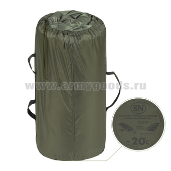 Спальный мешок (SN100) оливк. (-20°C) 100х250 (200) (ут-ль синт 400г/м2, подкл флис)