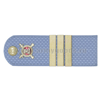 Погоны Полиции (ОВД) на голубую рубашку (без канта), укомпл. мет. фурнитурой (сержант) пластик