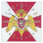 Часы настенные стеклянные Росгвардия (28x28 см)