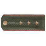 Погоны оливк. красный кант, укомпл. мет. фурнитурой (старший прапорщик) пластик