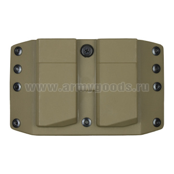 Подсумок тактический под 2 магазина Пистолета Ярыгина (ПЯ) ударопрочный полиамид (песочный)
