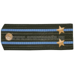 Погоны оливк. 2 голубых просвета, укомпл. мет. фурнитурой (подполковник) пластик