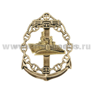 Значок мет. Корабль и ПЛ на якоре, в цепи