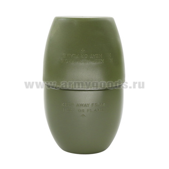 Фляга пластиковая оливковая Великобритании (1 л) с чашкой с металлическими ручками