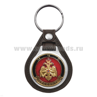 Брелок с эмблемой на виниловой подкладке МЧС (с орлом МЧС)