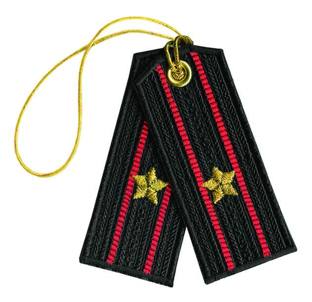 Брелок вышитый Погончики МП (майор)