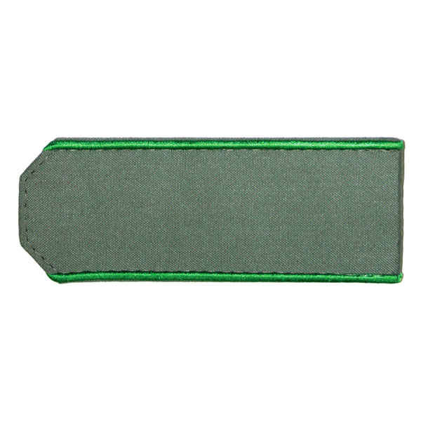 Погоны из рубаш. ткани светло-оливк. с вышит. зел. кантом на рубашку