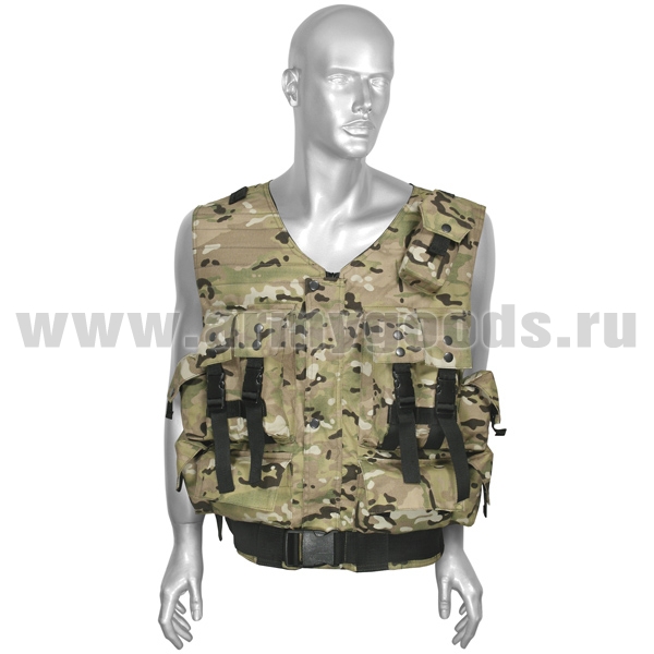 Жилет разгрузочный тактический ОМОН "мультикам" (х/б Rip-Stop)