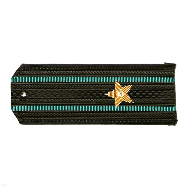 Погоны ПС ст/обр оливк. с 2 зел. просв., вышит. канителью (майор)