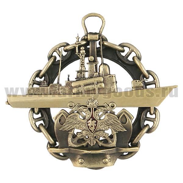 Значок мет. Торпедный катер (с орлом ВМФ на якоре, в цепи)