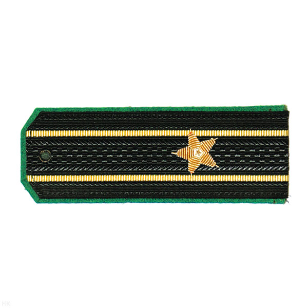 Погоны МЧПВ черн. с зел. кантом с 2 желт. просв., вышит. канителью (майор)