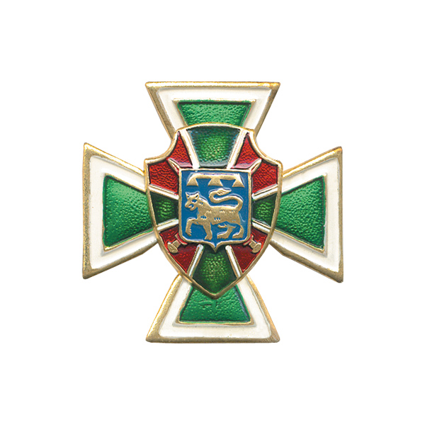 Значок мет. серии ПВ Крест с накл. симв. ПО