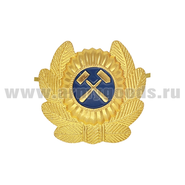 Кокарда мет. ВГСЧ бол. (синяя эмаль) овал в обрамлении