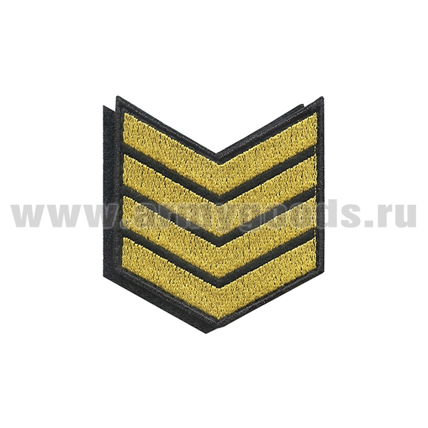 Нашивки вышит. (черн. фон, желт. вышивка) для контрактников 4 год (на липучке)