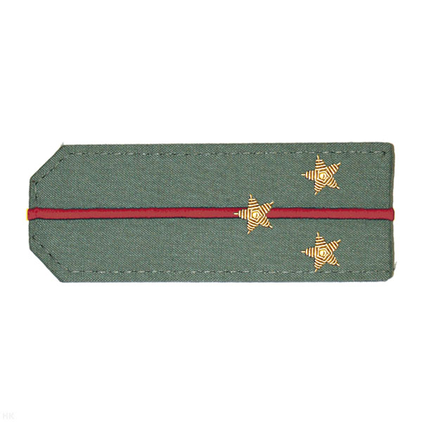 Погоны из рубаш. ткани оливк. с вышит. 1 крап. просв., вышит. канителью (ст. лейтенант)