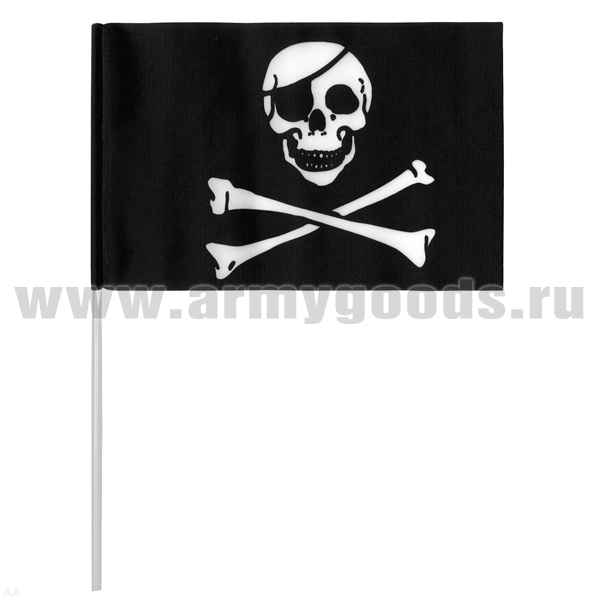 Флажок махат. (15х25 см) Веселый Роджер