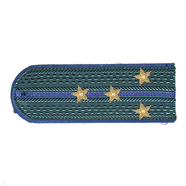 Погоны МЮ серые с вас. кантом, вышит. канителью  (капитан)