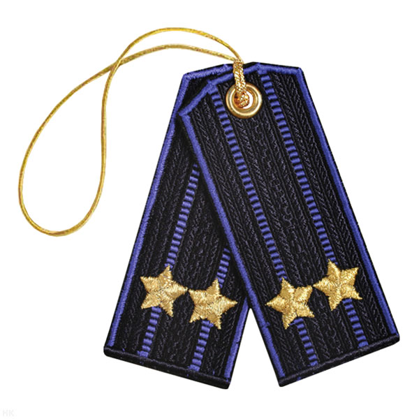 Брелок вышитый Погончики ФСБ иссиня-черные (подполковник)