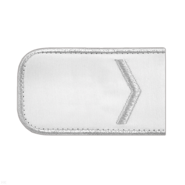 Погоны РЖД вышит. мет. серебр. белые (1 лычка)