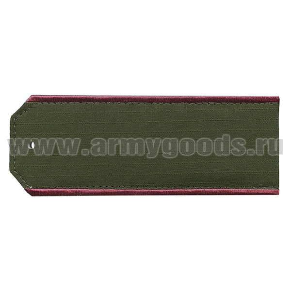 Погоны оливк. (ткань rip-stop) с вышит. краповым кантом (на костюм офисный) на пластике