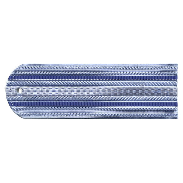 Погоны серо-голуб. 2 васильк. пр. без канта Юстиция н/о на рубашку