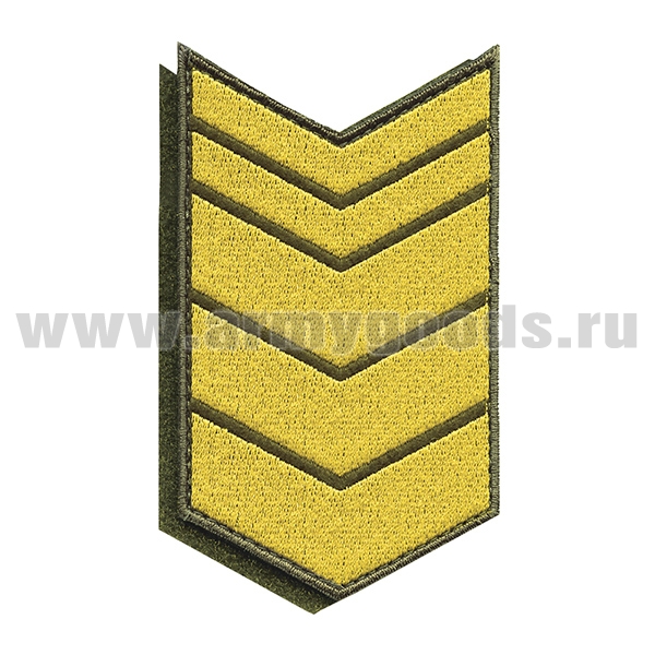 Нашивки вышит. (оливк. фон, желт. вышивка) для контрактников 17 год (на липучке)