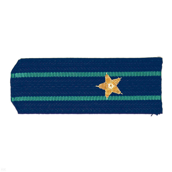 Погоны Прокуратуры ст/обр синие с 2 зел. просв., вышит. канителью (майор)