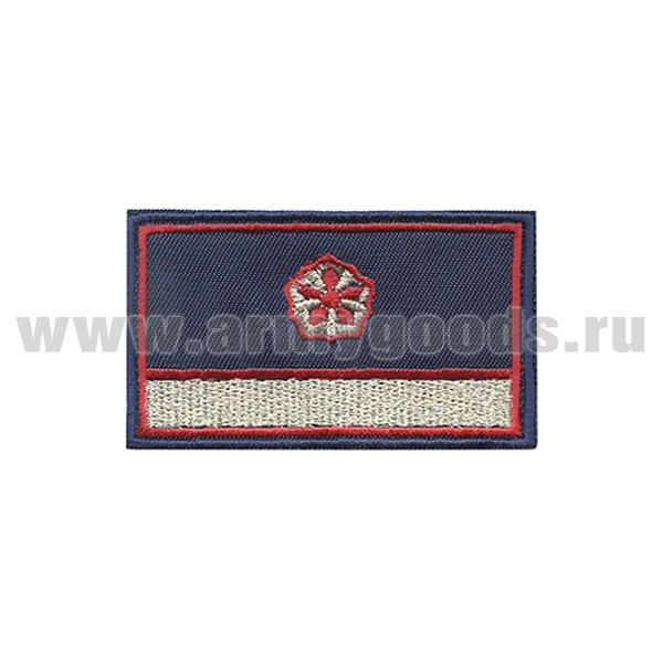 Нагрудный знак вышит. РЖД (синий) 1 галун 1 звезда