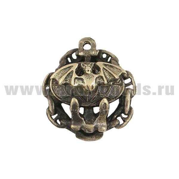 Значок мет. Военно-морская разведка, в цепи (летуч. мышь на якоре, мал., на пимсе)