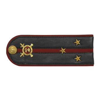 Погоны Полиции (кожзам) для кожаной куртки Полиции (укомпл. мет. фурнитурой) ст. лейтенант