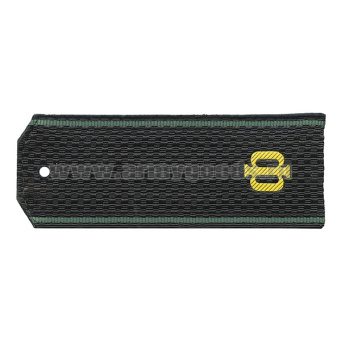 Погоны черн. зелен. кант «Ф»