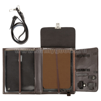 Сумка полевая офицерская кожзам коричневая