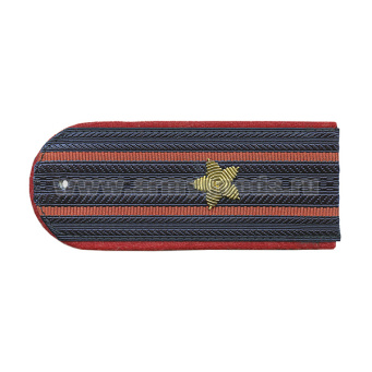 Погоны Полиции (ОВД) темно-синие с красн. кантом (на китель) канитель (майор) 12 см