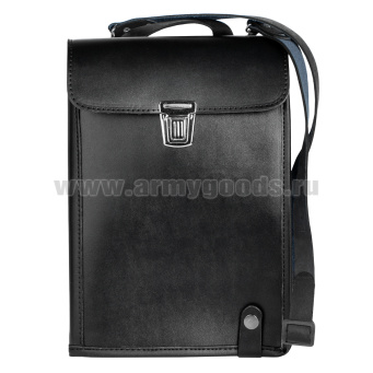 Сумка полевая офицерская кожзам черная