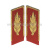 Петлицы на воротник канит. (3% золото) Генеральские красные