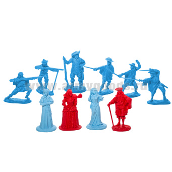 Набор игрушек пластмассовых "Мушкетеры и Королевский двор" (фигурки 10 шт) арт. 12080