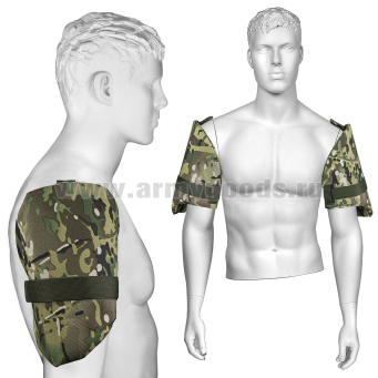 Наплечники тактические защитные "мультикам" (бронеэлементы из СВМПЭ в комплекте)