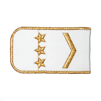 Погоны РЖД вышит. мет. зол. белые (1 лычка  3 звезды)